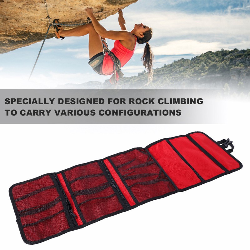 Folding Climbing Mountain Storage Bag Carry Hanging Hooks Rope Bag