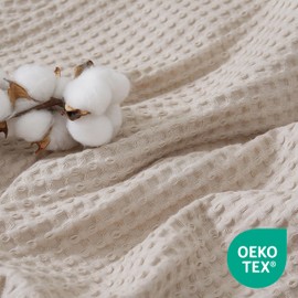 100% Egyptian Cotton Waffle Weave Blanket Full Size for Bed, 320 GSM
