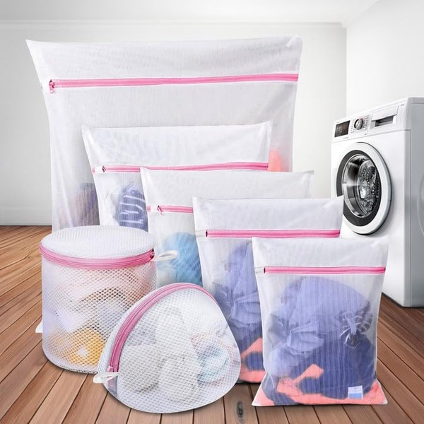 Bolsa De Lavandería, 7 Pack Bolsa para Lavar Ropa Delicada,