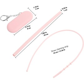 Ipetboom Pajillas de Silicona Reutilizables Plegables con Estuche y Kit Práctico para Viajes y Reuniones Familiares