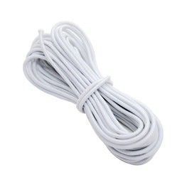 Mcoser Round Elastic Cord Elastic Bungee Rope Stretchy Cord Elastic String for Backpack Tent Poles Sewing DIY Craft Making(5mm - 10 Meters, White)
