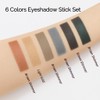 Enfuntins 6Pcs Cream Eyeshadow Sticks Set, Champagne Pearl Brown Cocoa