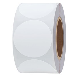 Hycodest Dot Labels Round Stickers Color Coding Labels Dots Sticker Gloss Paper 1.5 inch, 500 Pcs (1.5 inch, White)