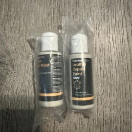 Furniture Clinic 2 Pack Furniture Clinic Leather Repair Paint 2 In 1 Seal & Color Ivory 1.7oz