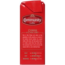 Community Coffee Ground Coffee & Chicory Blend, Ground, 16 Ounces (10 Pack)