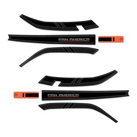 labelbike - 3D Stickers Motorcycle Decorations and Protections Handguards Compatible with Harley Davidson Pan America - Orange Color