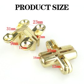 Cross Hinge, Hidden Hinges, Invisible Hinges, Door Hinge Invisible, 180 Degree Invisible Folding Door Cross Hinges for Furniture, Hardware, Wooden Door, Cabinet, Cabinet, Wooden Box, 4 Pack