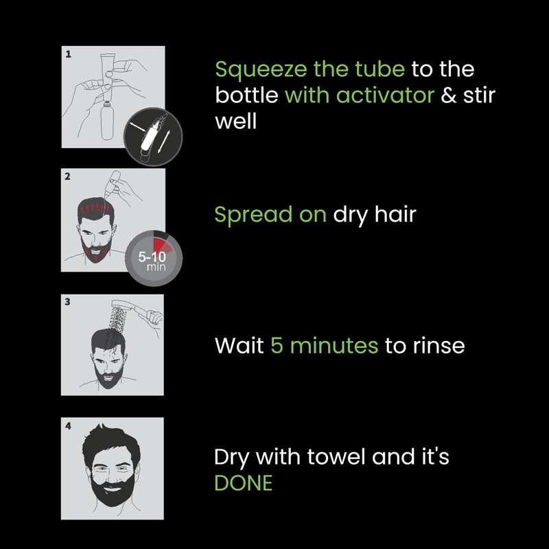 Cameleo Men - Permanent Hair Dye | Black Colour for