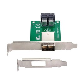 chenyang Dual Ports Mini SAS HD SFF-8644 to Internal SAS HD SFF-8643 PCBA Female Adapter with Low Profile Bracket