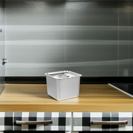 GALPADA Recipientes Congelables De Acero Inoxidable Con Tapa Caja De Helado Para Almacenar Helado Casero Postres Y Alimentos Congelados Compacta Para 