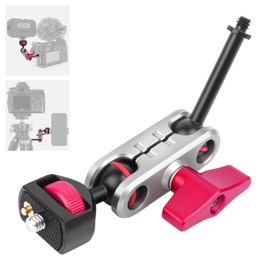 Came-TV Camera Magic Arm with Dual Ball Head & 1/4" Screws, Aluminum Magic Arm Camera Mount 360° Rotation Articulating Magic Arm for Monitor/LED Light/Microphone/Camera Cage/Tripod (64004)