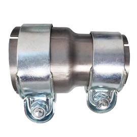 MOCNT Exhaust Clamp Pipe Connector 60mm to 63mm Lap Joint Exhaust Band Clamp Stainless Steel Exhaust Reducer Pipe Sleeve Connector Exhaust Reducer Connector Muffler Tube Coupler