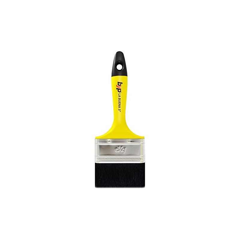 ByP BBU30 Brocha Cerda Natural, 3 inches,Negro/Amarillo, 1 Pieza