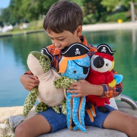 The Petting Zoo Octopus Stuffed Animal Plushie, Gifts for Kids, Pirate Animals, Pirate Octopus Plush Toy 15 inches