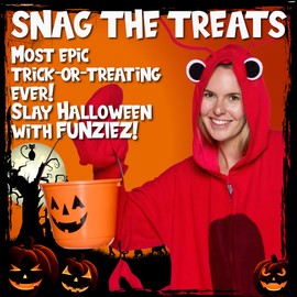 Adult Lobster Costume - Plush Animal Onesie - One Piece Pajama by FUNZIEZ! (X-Large) Red