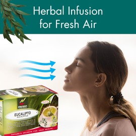 Hanan Eucalyptus 25 Tea Bags - Eucalipto Herbal Tea - Dried Eucalyptus Leaves from Peru - Fresh Fragrant Floral Taste