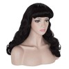 Morvally 50 - Peluca de cabello sintético ondulado natural para