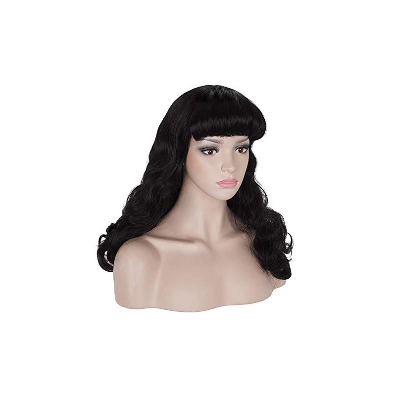Morvally 50 - Peluca de cabello sintético ondulado natural para