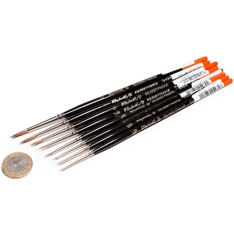 Raphael Series 8404, Kolinsky Router Brush, Set of 2, Size