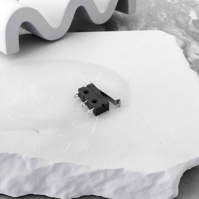 ECSiNG 4Pcs 3-Pin Silver Dot Crank Micro Switch 5A 125VAC