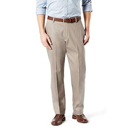 Dockers Men's Classic Fit Signature Khaki Lux Cotton Stretch Pants (Regular and Big & Tall), Timberwolf, 40W x 30L
