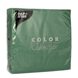 100 x 1/4 Fold Napkins 1 Ply 33 x 33 cm Dark Green