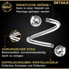 2 x Surgical Steel Twister Spiral Lip Earrings 1.2 mm