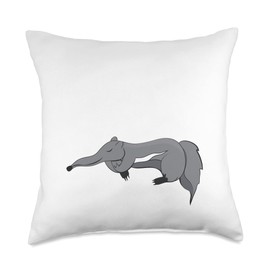 Kaisi Drawing,snooze,snooze,dream Sleep,dream Pajamas, Snooze Light Child, Anteater, Sleep Throw Pillow, 18x18, Multicolor