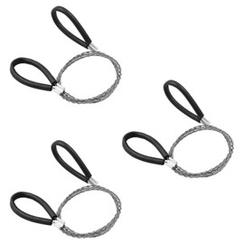Auvotuis 3 Pcs Stainless Steel Survival Wire Saw 21.65 Inch, Garrote Wire Cable Saw String Saw, Emergency Pocket Saw Rope Saw Hand Tool for Wood Cutting Hiking Hunting