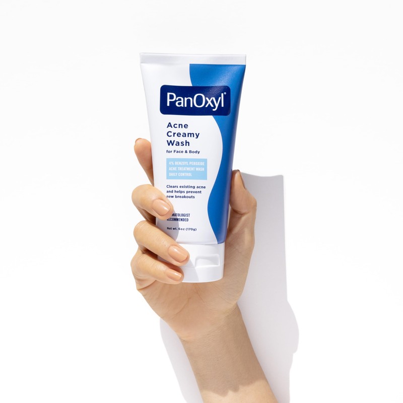 PanOxyl Acne Creamy Wash for Face & Body, 4% Benzoyl