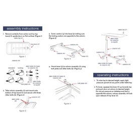 Drive Medical Overbed Table with Plastic Top, Silver Vein