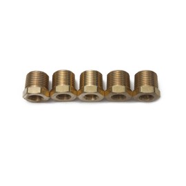 LTWFITTING Brass Pipe Hex Bushing Reducer Fittings 3/8 Inch Male x 1/8 Inch Female NPT Fuel(Pack of 5)