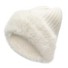 ZLYC Winter Faux Fur Slouchy Beanie Hat for Women Warm