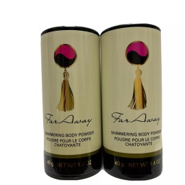 Avon 2 Pack AVON Far Away Perfumed shimmering body powder Talc 1.4 oz SEALED