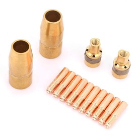 14Pcs MIG Welding Torch Kits 10Pcs x Contact Tip 000067 and 2Pcs x Adapter 169716 and 2Pcs x Nozzle 169715