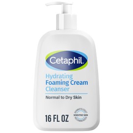 Cetaphil Cream to Foam Face Wash, Hydrating Foaming Cream Cleanser, 16 oz, For Normal to Dry, Sensitive Skin, with Soothing Prebiotic Aloe, Hypoallergenic, Fragrance Free