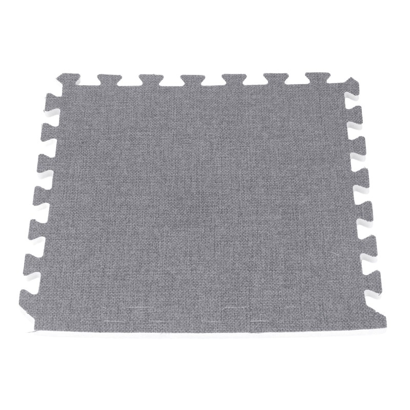 10pcs Cotton Linen Interlocking Carpet Tiles Anti Slip Floor Protection