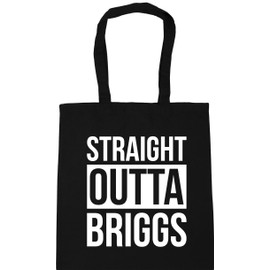 Hippowarehouse Straight outta Briggs Tote Shopping Gym Beach Bag 42cm x38cm, 10 litres