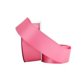 Ribbon Bazaar Wired Double Faced Satin - Hot Pink 1-1/2" 25yd