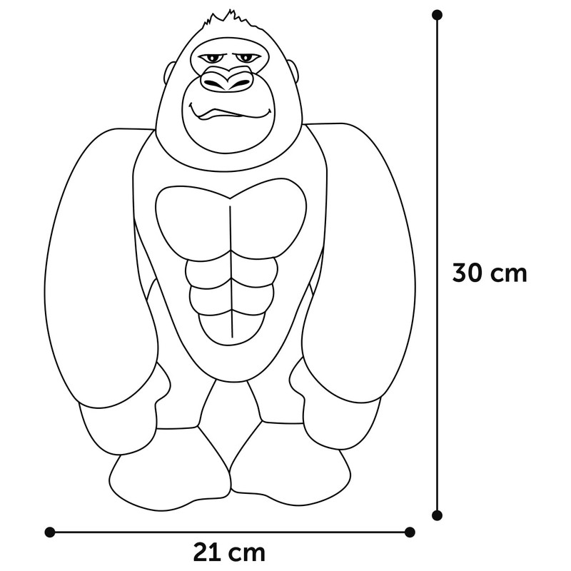 Flamingo Plush Gorilla 30 cm with Squeaker