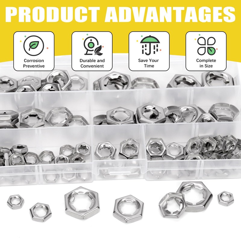 Mardatt 105Pcs M6 M8 M10 M12 M14 Push On Lock