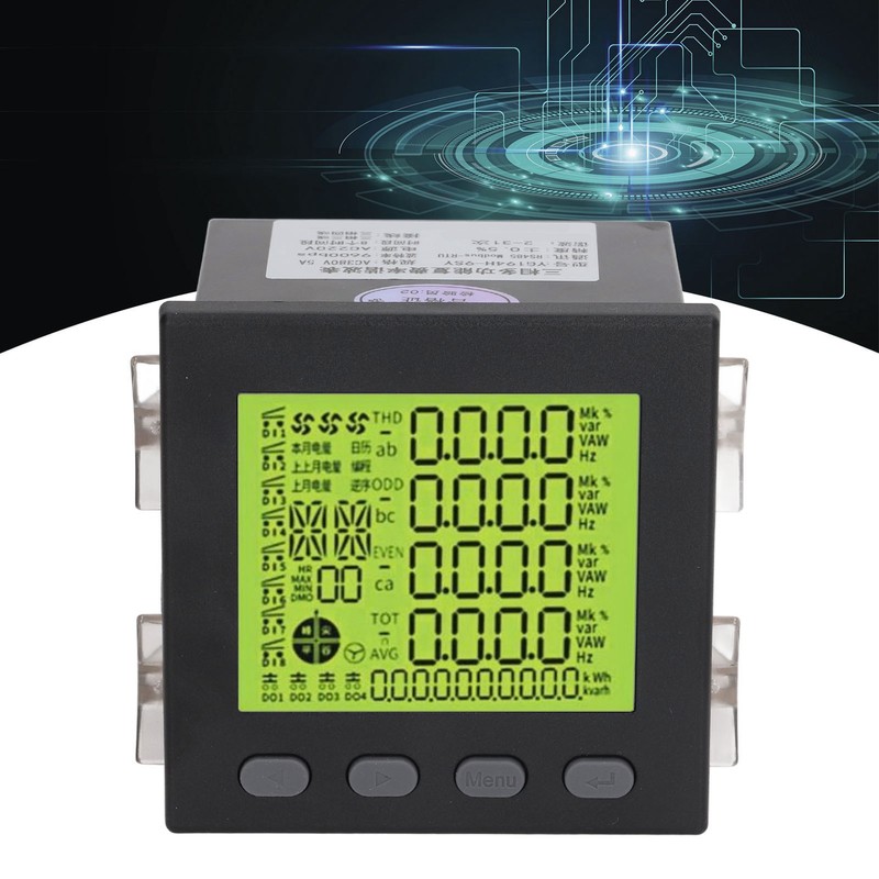 3 Phase Power Meter Multifunctional Volt Power Energy Meter Electrical