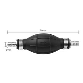 ePathChina 1/4-Inch 6MM Fuel Pump Hand Primer Bulb Fuels Rubber & Aluminum Hand Suitable for Car/Boat/Marine/Motorcycle 6mm