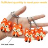 MeYuxg Pack of 40 Fox Keyrings, Children's School Key Fob