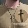Ldurian Cross Necklace for Men | Bible Verse Inspirational Cross
