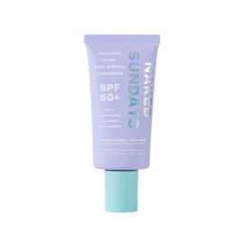 Naked Sundays SPF 50 Daily Facial Moisturizer, All-in-one Mineral Sunscreen, Face Lotion, Makeup Primer with Broad Spectrum UVA/UVB + Zinc Oxide, 50ml