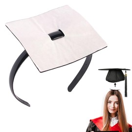 Graduation Cap Headband, Square Design Pattern Firm Anti-Fall HairBand for Graduation Hat, Hat Accessories for Graduates, Students, Women