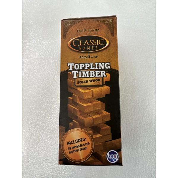 GAME Toppling Timber Wood Block Game Solid Wood 39 Wood