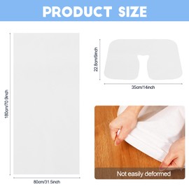 100 Pieces Disposable Massage Table Sheets Sets Include 50 Waterproof Massage Bed Sheet 71 x 31 Inch and 50 Face Cradle Covers 14 x 11 Inch Disposable Non Woven Fabric for Massage Beauty Salon Hotels