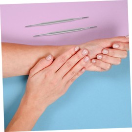 Beavorty 9pcs Double Ended Pedicure Tool Silver Nail Cleaning Instrument for Toe and Finger Care for Professional and Home Use Removes and Shapes Nails Effortlessly